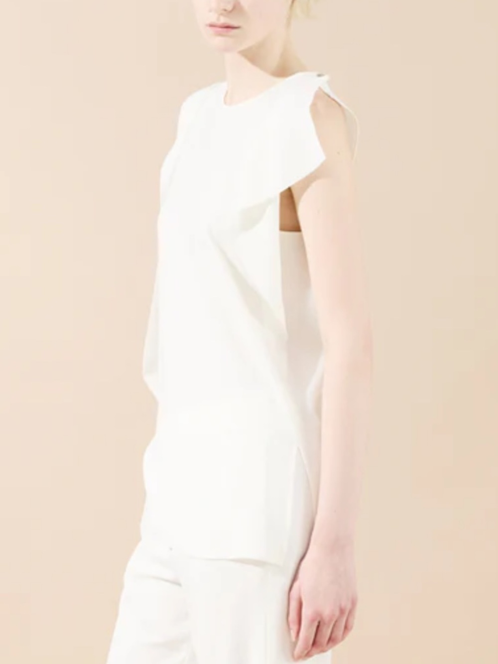 AKRIS Punto Gorgeous Off Shoulder Laser Cut Top Sz S NEW $595!!